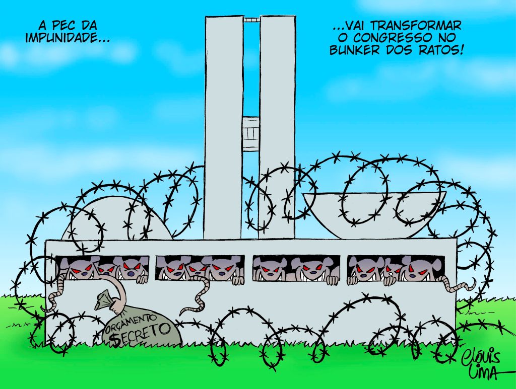 Charge por Clóvis Lima